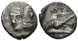Weight 6.99 gr - Diameter 19 mm
Silver Greek Coin
Istros Drachm