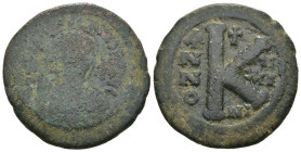 Weight 11.49 gr - Diameter 30 mm Bronze Byzantine Coin