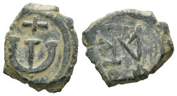 Weight 1.74 gr - Diameter 16 mm Bronze Byzantine Coin. Sold as seen.