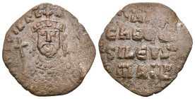 Weight 2.86 gr - Diameter 23 mm Bronze Byzantine Coin. Sold as seen.