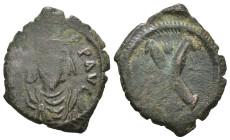 Weight 2.45 gr - Diameter 21 mm Bronze Byzantine Coin. Sold as seen.