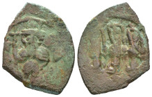 Weight 2.35 gr - Diameter 24 mm Bronze Byzantine Coin. Sold as seen.