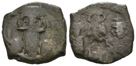 Weight 4.05 gr - Diameter 19 mm Bronze Byzantine Coin. Sold as seen.