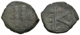 Weight 5.68 gr - Diameter 22 mm Bronze Byzantine Coin. Sold as seen.