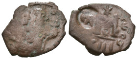 Weight 2.68 gr - Diameter 22 mm Bronze Byzantine Coin. Sold as seen.