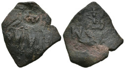 Weight 3.47 gr - Diameter 25 mm Bronze Byzantine Coin. Sold as seen.