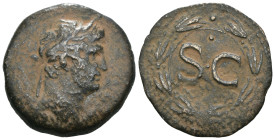 Weight 10.49 gr - Diameter 27 mm Amar Collection Bronze Coin. Antioch, Otho.