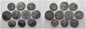 Weight 46.87 gr, 10 pieces Bronze Group coins. Sold as seen.