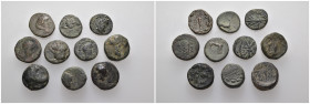 Weight 32.45 gr, 10 pieces Bronze Group coins. Sold as seen.