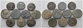 Weight 49.45 gr, 10 pieces Bronze Group coins. Sold as seen.