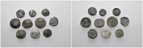 Weight 13.21 gr, 10 pieces Bronze Group coins. Sold as seen.