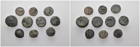 Weight 21.36 gr, 10 pieces Bronze Group coins. Sold as seen.