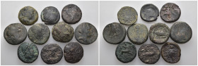 Weight 63.62 gr, 10 pieces Bronze Group coins. Sold as seen.