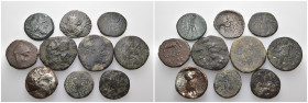 Weight 107.01 gr, 10 pieces Bronze Group coins. Sold as seen.