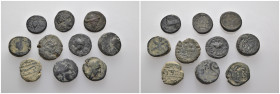 Weight 29.30 gr, 10 pieces Bronze Group coins. Sold as seen.