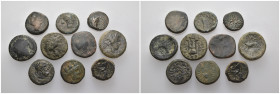 Weight 41.23 gr, 10 pieces Bronze Group coins. Sold as seen.