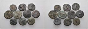 Weight 39.13 gr, 10 pieces Bronze Group coins. Sold as seen.