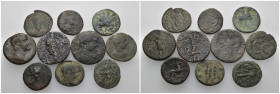Weight 34.70 gr, 10 pieces Bronze Roman Group coins. Sold as seen.