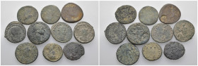 Weight 43.00 gr, 10 pieces Bronze Roman Group coins. Sold as seen.