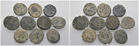 Weight 27.01 gr, 10 pieces Bronze Roman Group coins. Sold as seen.