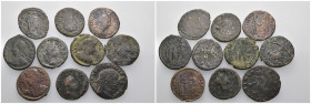 Weight 4061 gr, 10 pieces Bronze Roman Group coins. Sold as seen.