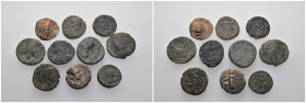 Weight 19.91 gr, 10 pieces Bronze Roman Group coins. Sold as seen.
