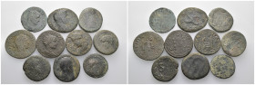 Weight 87.79 gr, 10 pieces Bronze Roman Group coins. Sold as seen.