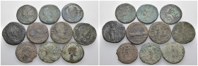 Weight 69.93 gr, 10 pieces Bronze Roman Group coins. Sold as seen.