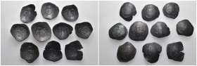 Weight 29.99 gr, 10 pieces Bronze Byzantine Group coins. Sold as seen.