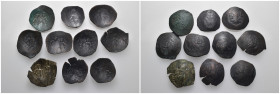Weight 31.27 gr, 10 pieces Bronze Byzantine Group coins. Sold as seen.
