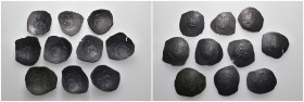 Weight 28.90 gr, 10 pieces Bronze Byzantine Group coins. Sold as seen.