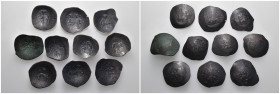 Weight 27.43 gr, 10 pieces Bronze Byzantine Group coins. Sold as seen.