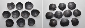 Weight 30.81 gr, 10 pieces Bronze Byzantine Group coins. Sold as seen.