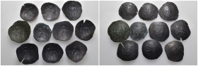 Weight 31.54 gr, 10 pieces Bronze Byzantine Group coins. Sold as seen.