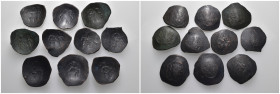 Weight 29.75 gr, 10 pieces Bronze Byzantine Group coins. Sold as seen.