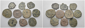 Weight 61.60 gr, 10 pieces Bronze Byzantine Group coins. Sold as seen.