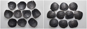Weight 29.41 gr, 10 pieces Bronze Byzantine Group coins. Sold as seen.