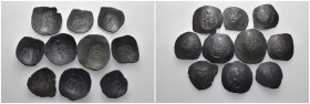 Weight 30.84 gr, 10 pieces Bronze Byzantine Group coins. Sold as seen.
