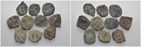 Weight 26.34 gr, 10 pieces Bronze Byzantine Group coins. Sold as seen.