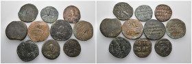 Weight 126.56 gr, 10 pieces Bronze Byzantine Group coins. Sold as seen.