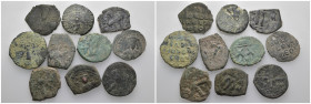 Weight 48.64 gr, 10 pieces Bronze Byzantine Group coins. Sold as seen.
