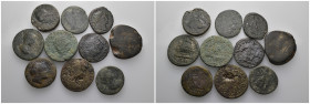 Weight 117.52 gr, 10 pieces Bronze  Group coins. Sold as seen.