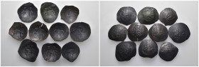 Weight 27.93 gr, 10 pieces Bronze Byzantine Group coins. Sold as seen.