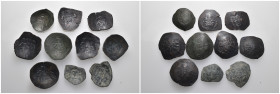 Weight 27.05 gr, 10 pieces Bronze Byzantine Group coins. Sold as seen.