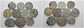 Weight 76.74 gr, 10 pieces Bronze Byzantine Group coins. Sold as seen.