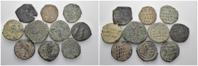 Weight 103.08 gr, 10 pieces Bronze Byzantine Group coins. Sold as seen.