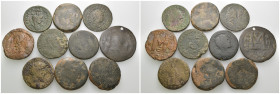 Weight 196.99 gr, 10 pieces Bronze Mix Group coins. Sold as seen.