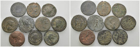 Weight 45.21 gr, 10 pieces Bronze Mix Group coins. Sold as seen.