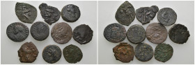 Weight 27.50 gr, 10 pieces Bronze Mix Group coins. Sold as seen.
