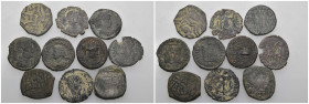 Weight 25.84 gr, 10 pieces Bronze Mix Group coins. Sold as seen.